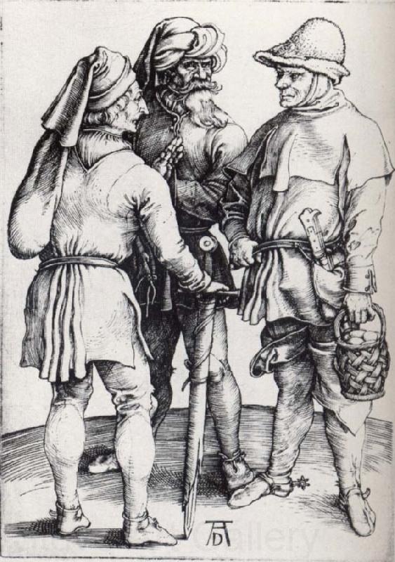 Albrecht Durer Three Peasants in conver-sation Norge oil painting art
